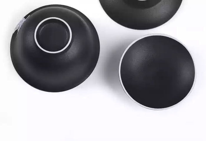 Silver Leaf on Black Ceramic Gaiwan * 200ml | Yunnan Sourcing Tea Shop