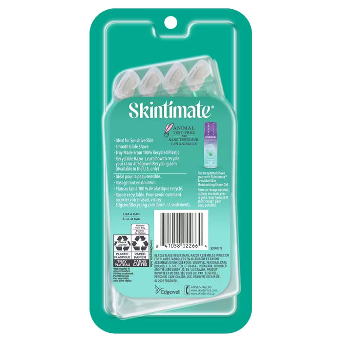 Skintimate Sensitive Skin Quattro Disposable Razors - 4 Ct - 12 Pack