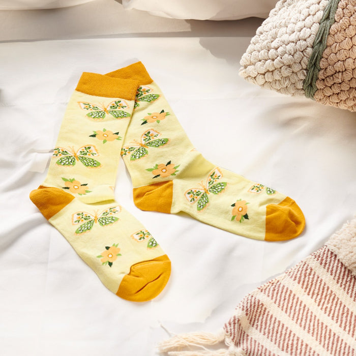 Socks - Yellow Butterfly