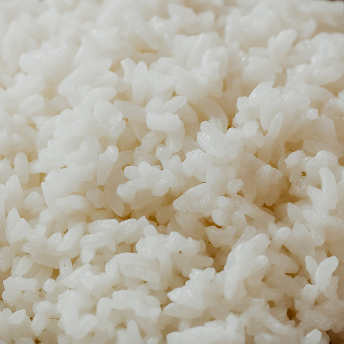 Close-up of white rice grains