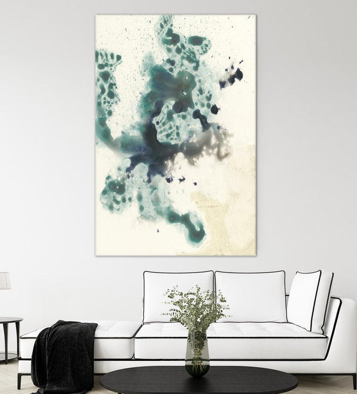 Teal Tributary I by Jennifer Goldberger on GIANT ART - green abstract