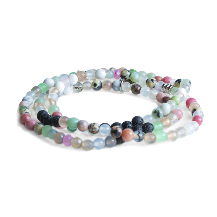 The capri essential oil diffuser jewelry with crystals and stones