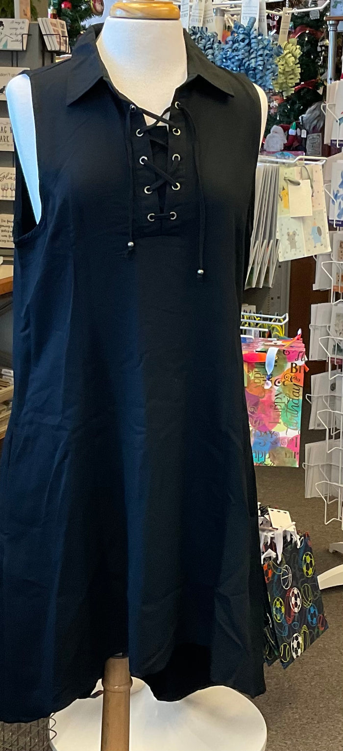 TIED AND TIMELESS DRESS XS BLACK