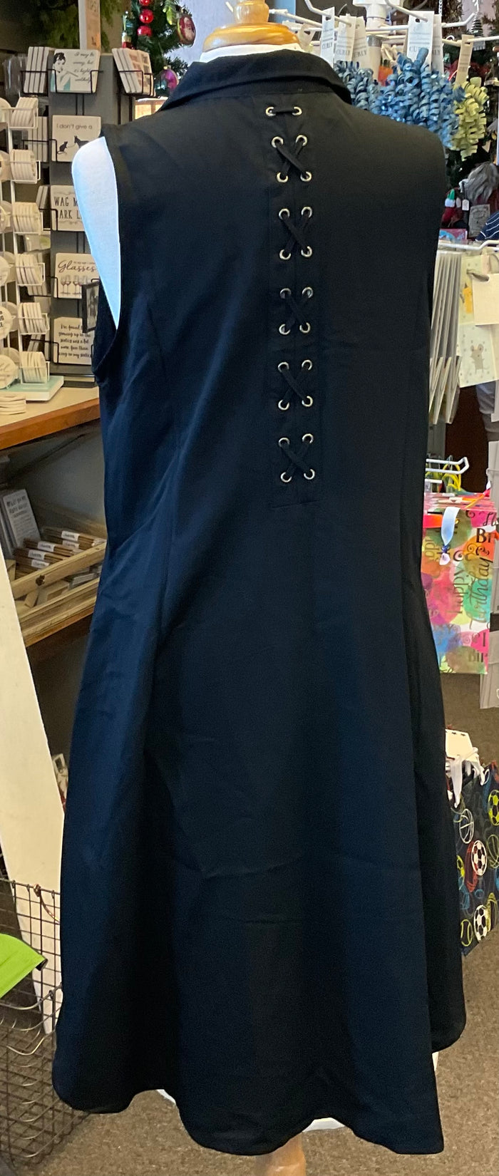 TIED AND TIMELESS DRESS XS BLACK