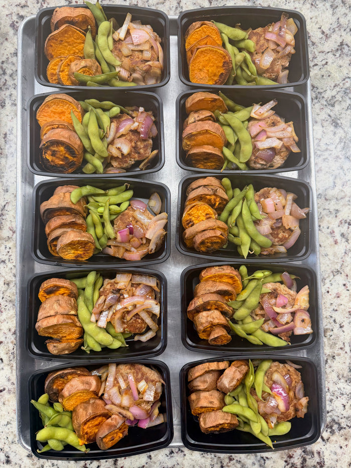 Turkey Burger & Sweet Potatoes