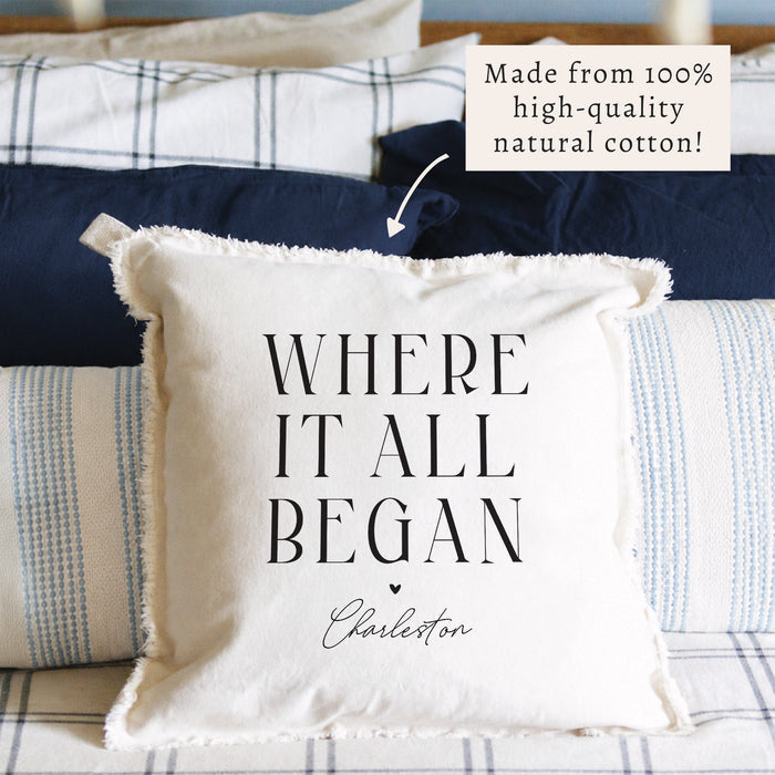 Where It All Began Personalized Pillow
